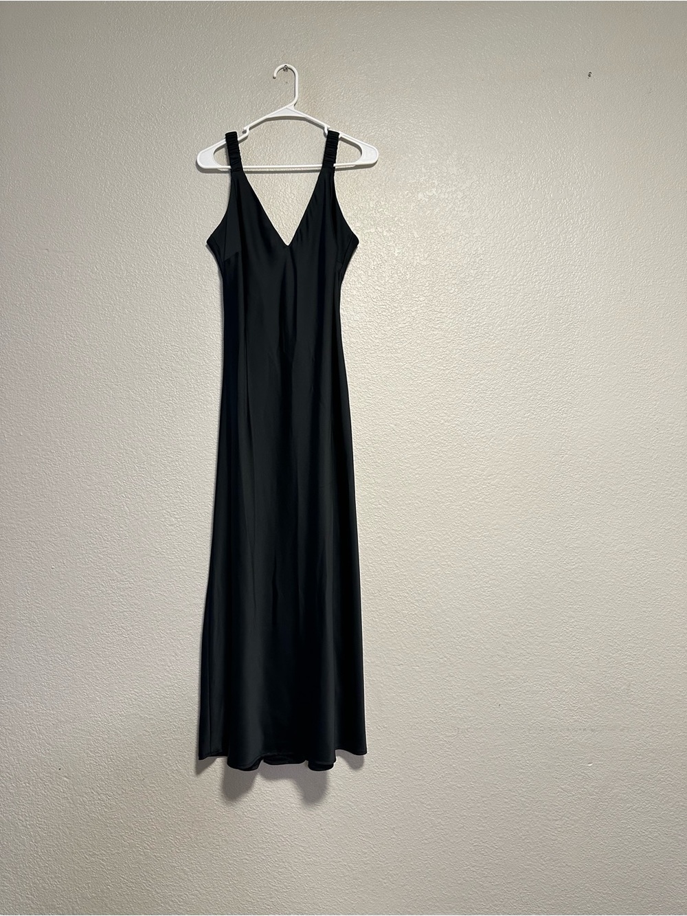 A New Day Elegant Satin Black Women's Dress. Size Large